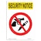 Signmission OSHA Security Sign, 24" Height, Rigid Plastic, No Weapons With Symbol, Portrait OS-SN-P-1824-V-11781 - alternate 1